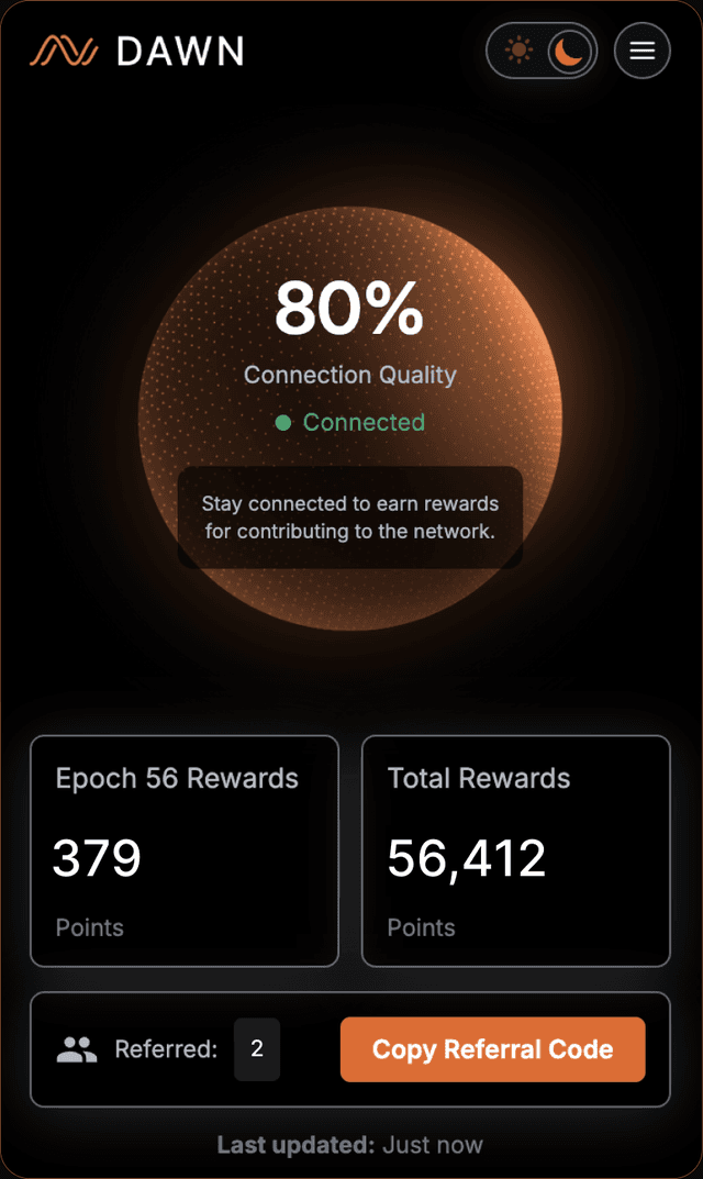DAWN dashboard preview